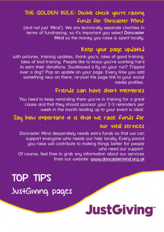 NEW Top Tips for JustGiving